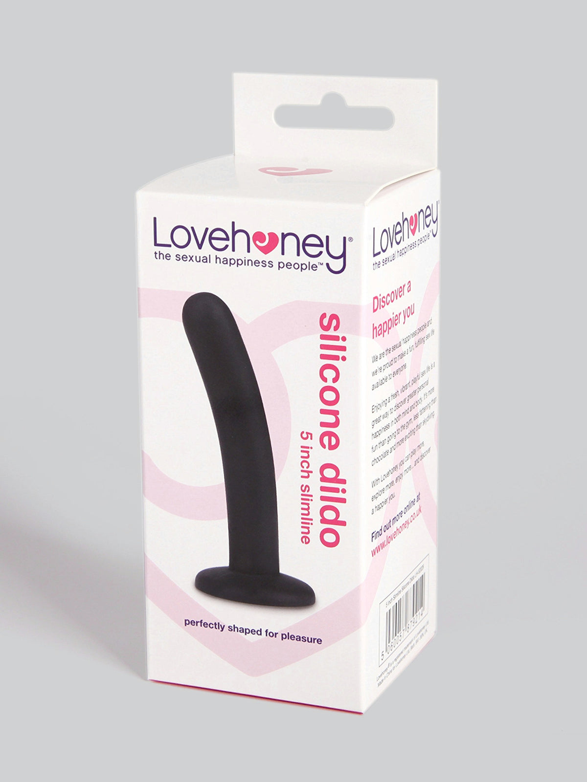 Lovehoney Slimline Silicone Suction Cup Dildo 5 Inch, Black