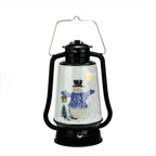Northlight 13.5 in. Lighted Musical Snowman with Lantern Snowing Christmas Tabletop Lantern