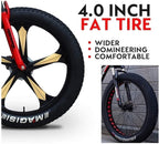CHICAI Beach Snow Fat Bike Adult High-Carbon Mountain Cross-Country Steel Ultra-Wide Tire Sports Bike 21-30speed Low-Speed Racing Student Bike 26-inch (Size : 30-Speed)