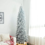 9 ft. Silver Tinsel Artificial Christmas Tree