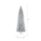 9 ft. Silver Tinsel Artificial Christmas Tree