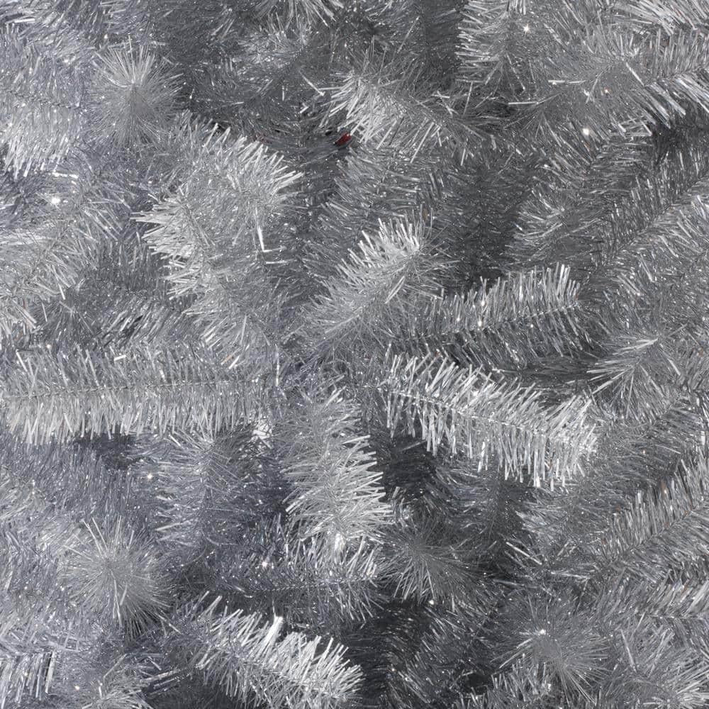 9 ft. Silver Tinsel Artificial Christmas Tree