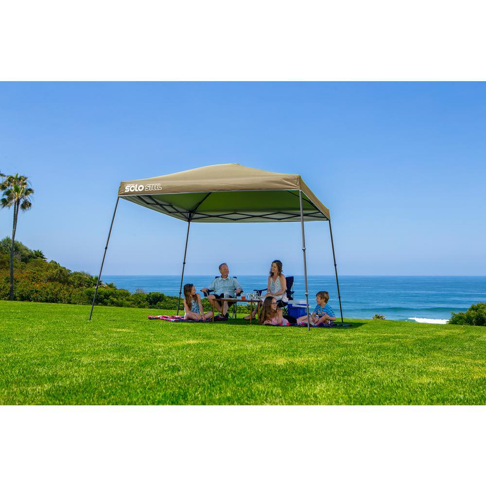 Solo90 11 ft. x 11 ft. Khaki Slant Leg Canopy