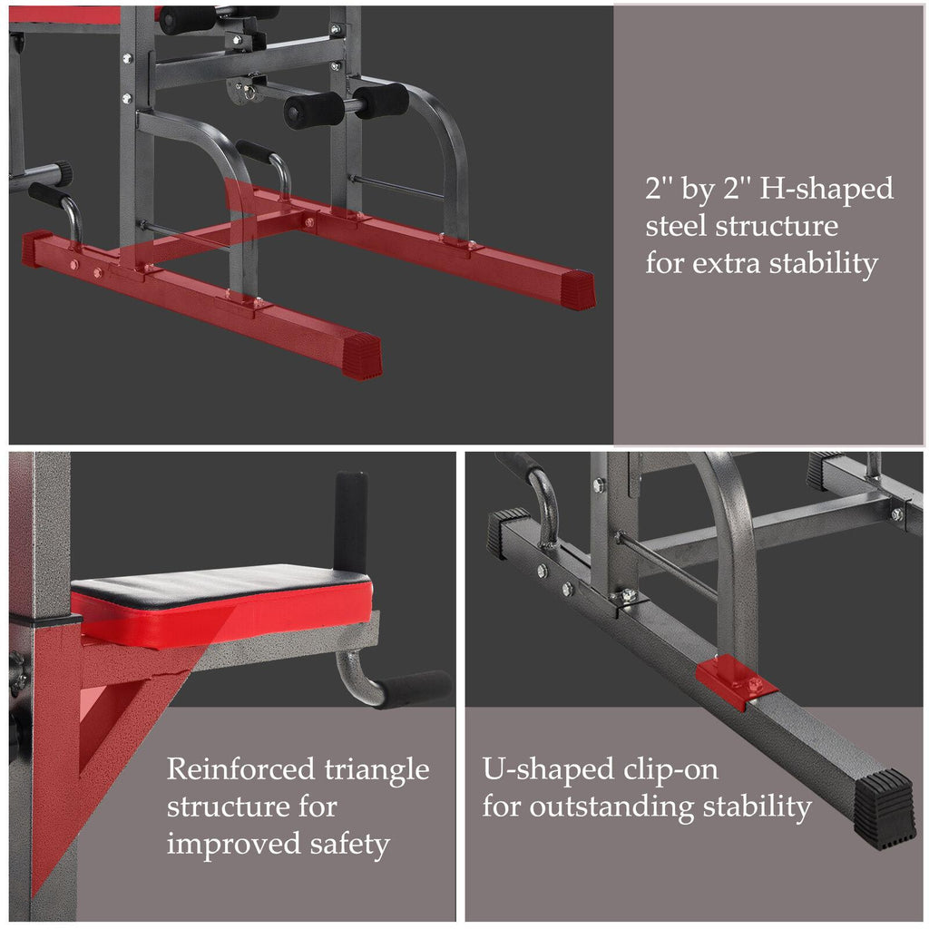 Pull Up Bar Power Tower Adjustable Height for Indoor Home Gym Fitness/