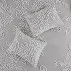 Home Essence Danica 3 Piece Tufted Cotton Chenille Floral Comforter Set