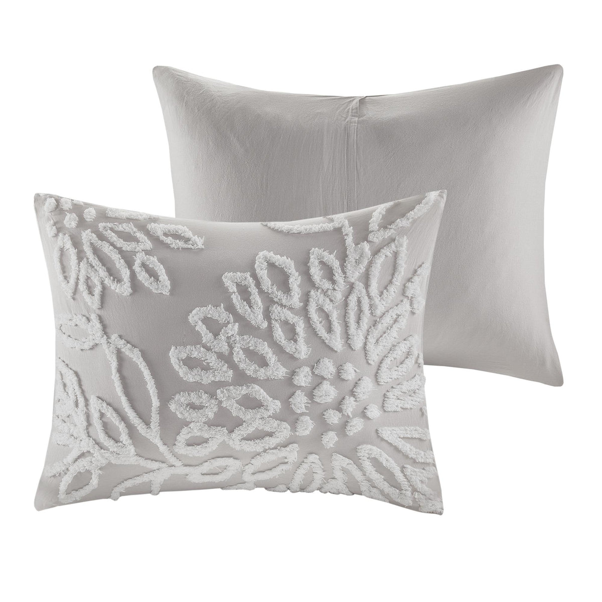 Home Essence Danica 3 Piece Tufted Cotton Chenille Floral Comforter Set