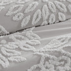 Home Essence Danica 3 Piece Tufted Cotton Chenille Floral Comforter Set