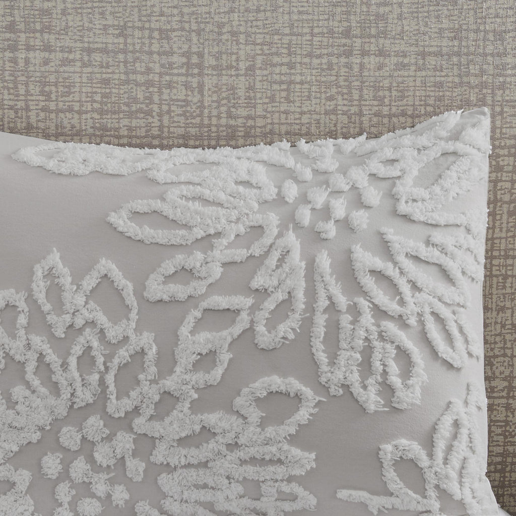 Home Essence Danica 3 Piece Tufted Cotton Chenille Floral Comforter Set