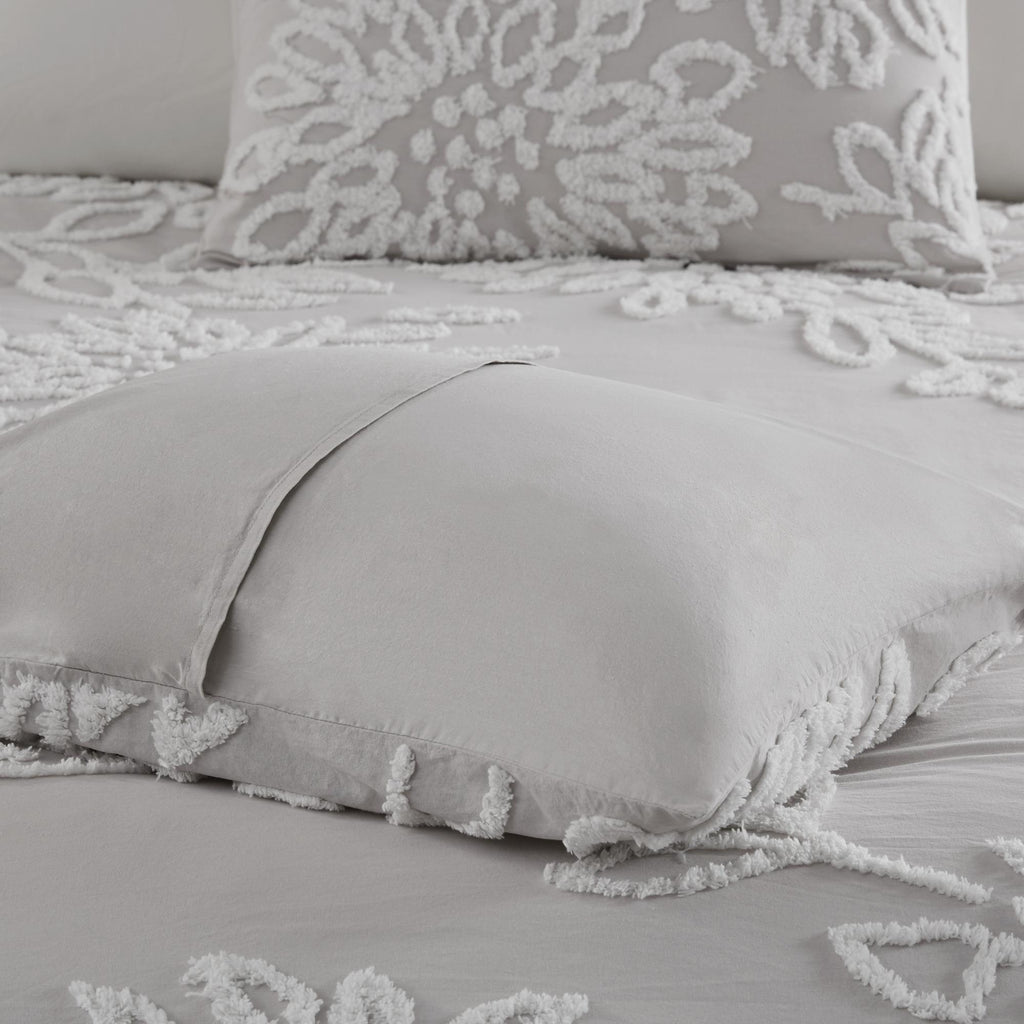 Home Essence Danica 3 Piece Tufted Cotton Chenille Floral Comforter Set