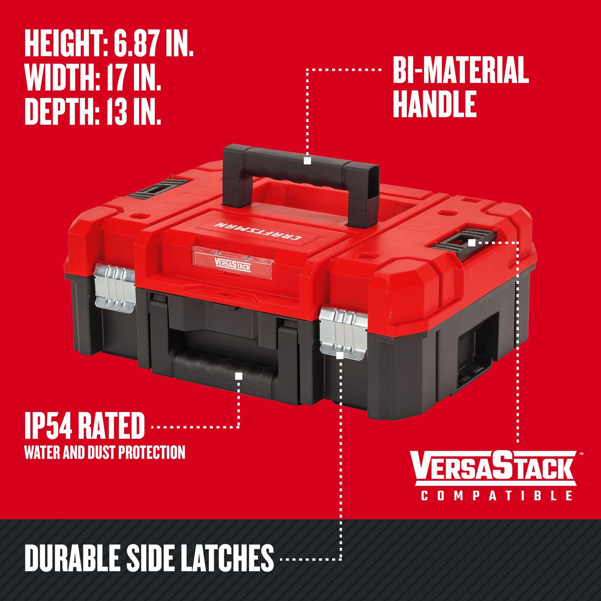 VERSASTACK Tool Box, 17-inch, Stackable System (CMST17830)