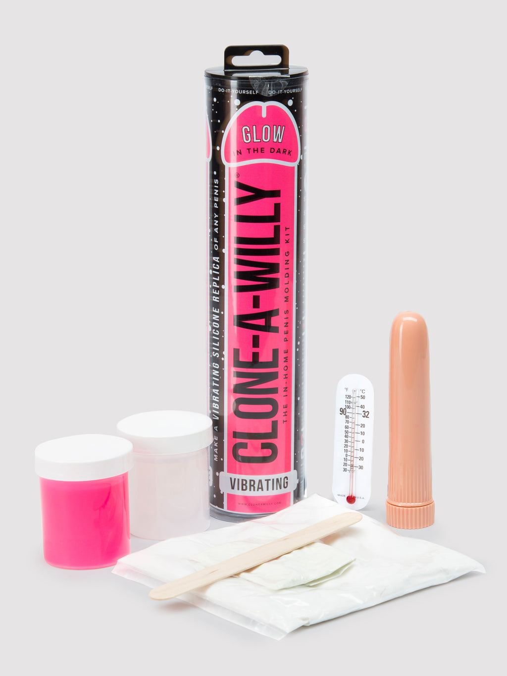 Clone-A-Willy Glow In The Dark Vibrator Molding Kit Pink, Pink | Pink