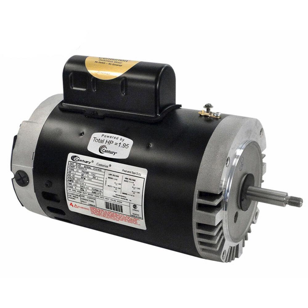 a.o. smith b129 1-1/2 hp 230/115 volts 56j frame, c-face pool motor