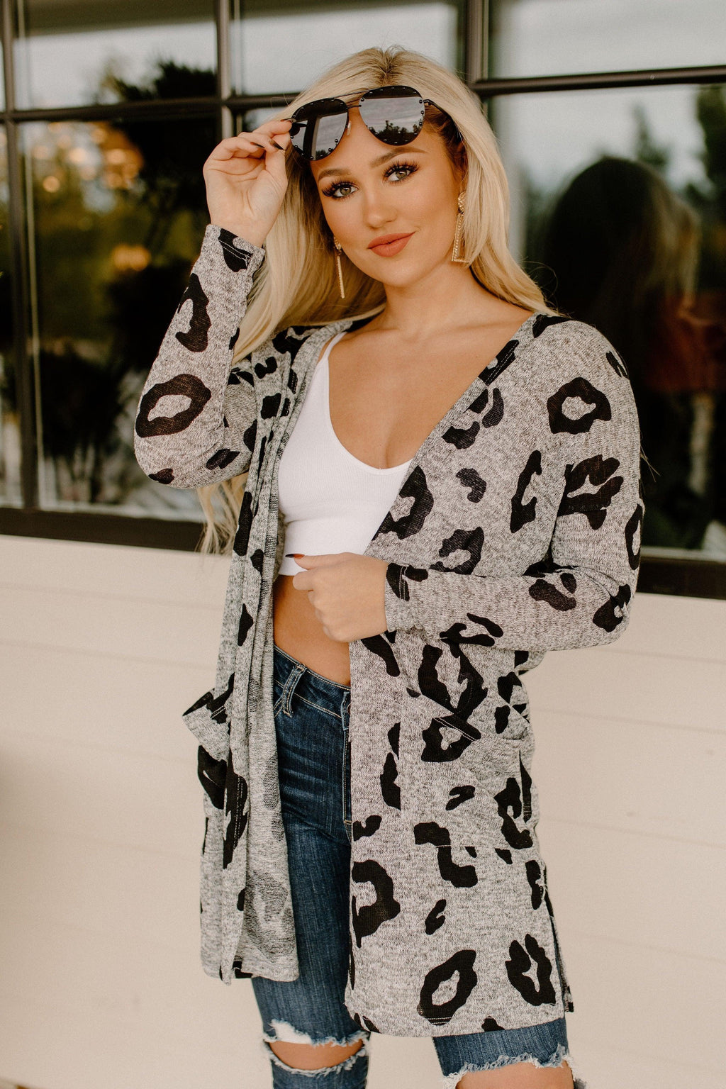 long pocket sweater cardigan
