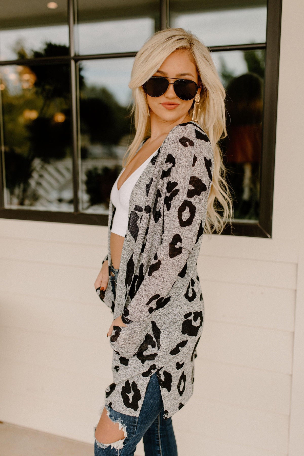 long pocket sweater cardigan