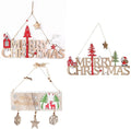 Christmas Tree Ornaments Sets Wooden Christmas Tree Letter Decoration Pendant Elk Elderly Christmas Ornaments (Quantity : 3 Pieces-B)