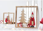 Christmas Tree Ornaments Sets Wooden Christmas Tree Letter Decoration Pendant Elk Elderly Christmas Ornaments (Quantity : 3 Pieces-B)