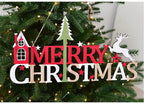 Christmas Tree Ornaments Sets Wooden Christmas Tree Letter Decoration Pendant Elk Elderly Christmas Ornaments (Quantity : 3 Pieces-B)