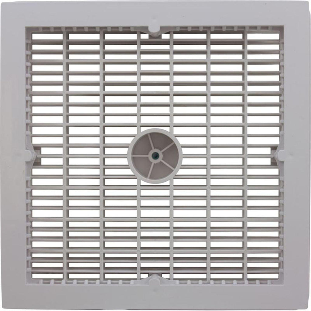 AquaStar Pool Products Main Drain Assembly, Aquastar, 12" Square Wave, White