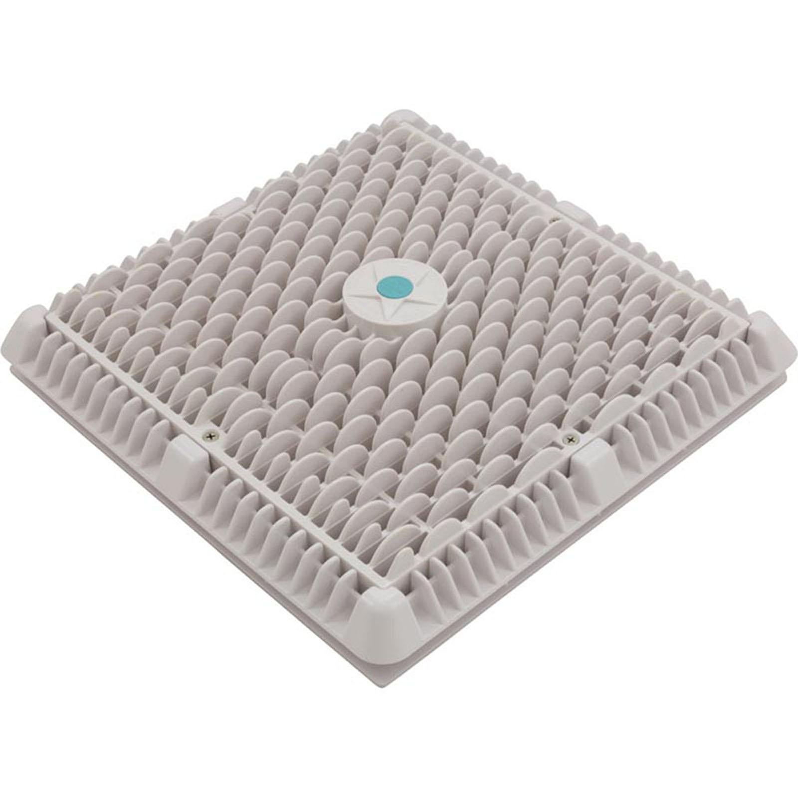 AquaStar Pool Products Main Drain Assembly, Aquastar, 12" Square Wave, White