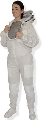 beeattire ventilated bee suit with easy access veil 3 layer mesh bee protection new light weight ultra breeze max protection for professional beginner beekeeper full beekeeping costume 4xl