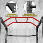MaxKare Power Rack Squat Rack with Lat Pulldown Power Cawith 14 Height Adjustable 1600 Lbs. Capacity for Barbell Weight Lifting Squat