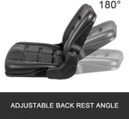 bestauto universal forklift seat folding replacement, fulll suspension seat with 180° adjustable backrest angle, fits most heavy mechanical seat