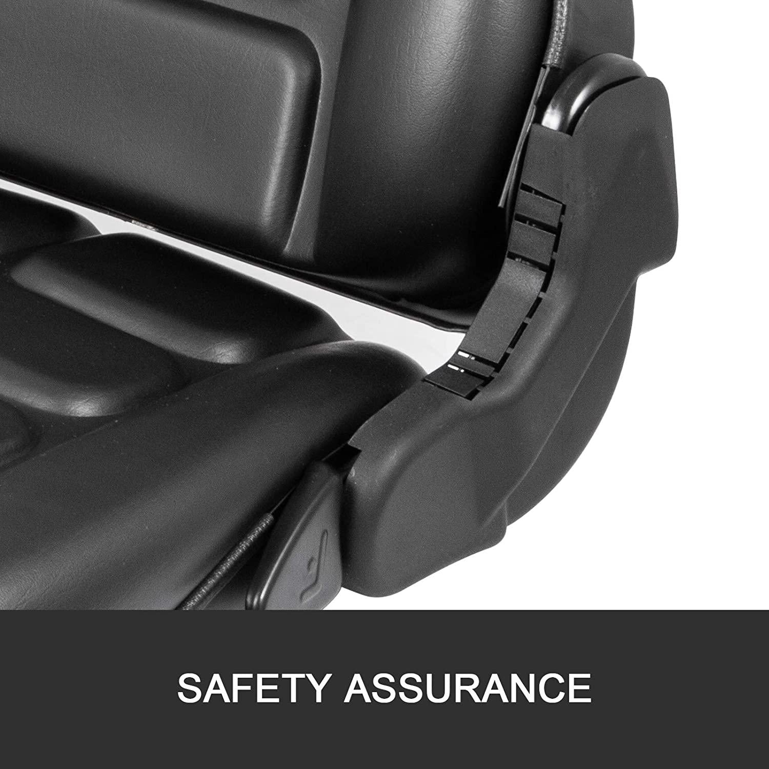 bestauto universal forklift seat folding replacement, fulll suspension seat with 180° adjustable backrest angle, fits most heavy mechanical seat