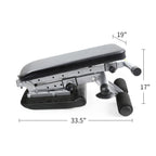 RitFit Adjustable Foldable Utility Weight Bench for Home Gym, Weightlifting and Strength Training - Bonus Workout Poster