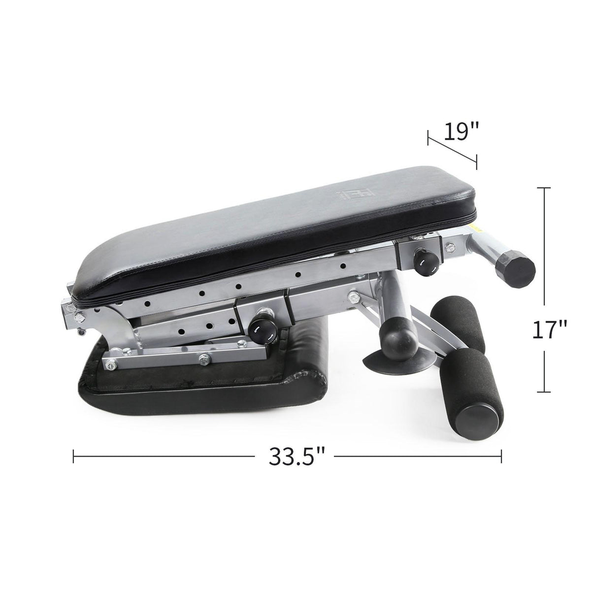RitFit Adjustable Foldable Utility Weight Bench for Home Gym, Weightlifting and Strength Training - Bonus Workout Poster