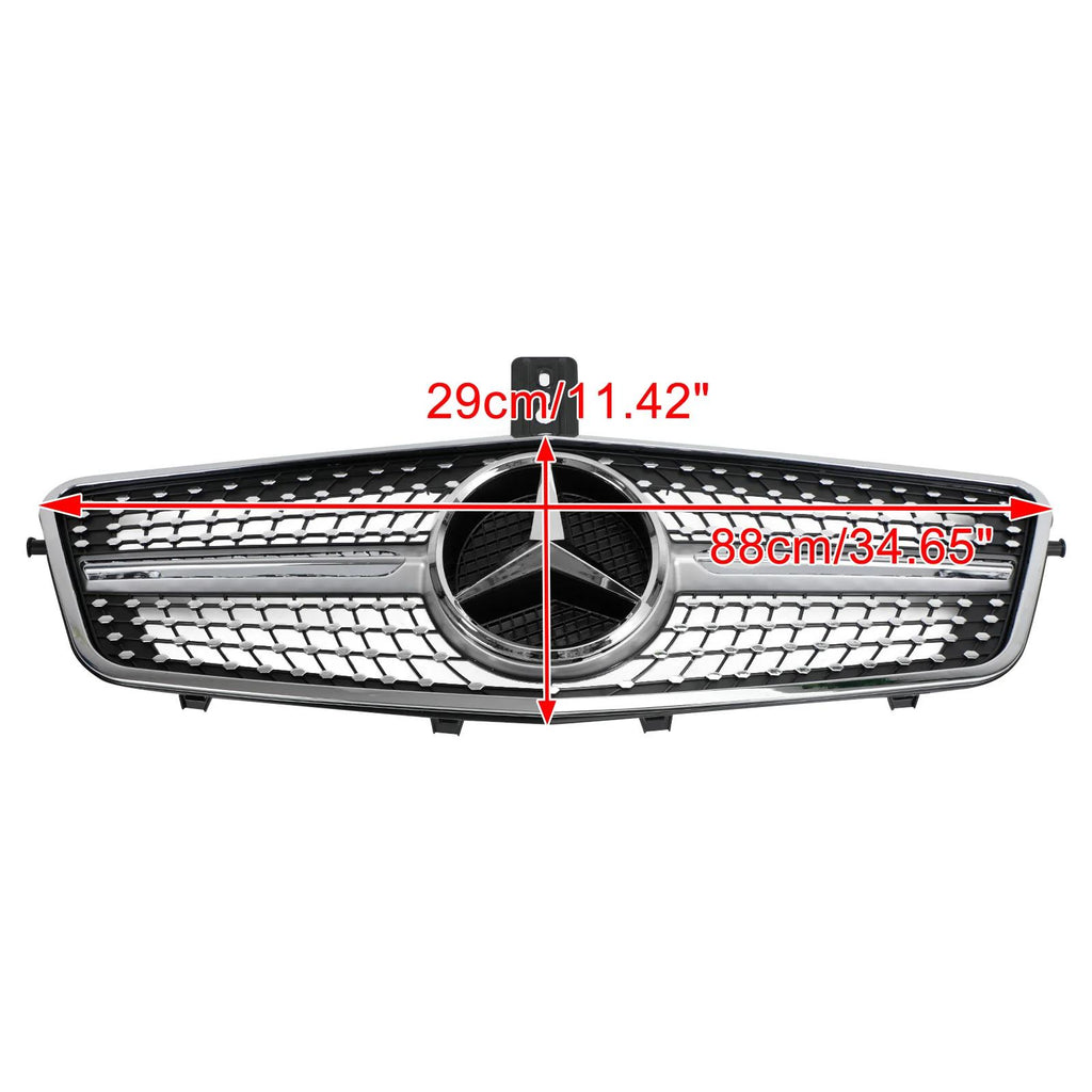 Benz 2010-2013 W212 E-Class E350 E550 
 Diamond Front Grille Grill Generic