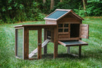 Homestead 86-438 Solid Spruce Easy to Assemble Small Animal Hutch with Heavy-Duty latches and an Asphalt roof, Assembled Dimensions 48.0"X24.4"X36.6",Natural