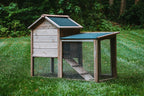 Homestead 86-438 Solid Spruce Easy to Assemble Small Animal Hutch with Heavy-Duty latches and an Asphalt roof, Assembled Dimensions 48.0"X24.4"X36.6",Natural