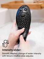 Womanizer X hansgrohe Wave Clitoral Stimulation Shower Head, Black | Black