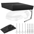 Robot Lawn Mower Garage, Waterproof Outdoor Shelter &amp; Carport for Most Robotic Mowers, Universal Easy Setup Rain Protection Panel Awning Shed, 19" W x 30" L x15.7 H