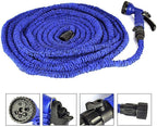 mjj Garden hose watering equipment, hose extension Garden hose telescopic portable hose, with 7 function spray gun, connector for car wash-100 inch