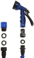 mjj Garden hose watering equipment, hose extension Garden hose telescopic portable hose, with 7 function spray gun, connector for car wash-100 inch