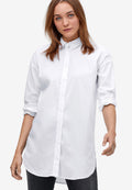 relaxed button front tunic shirt