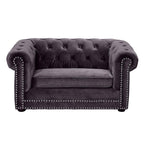 TOV Furniture Dachshund Collection Velvet Upholstered  Elevated Sofa Pet Dog Bed