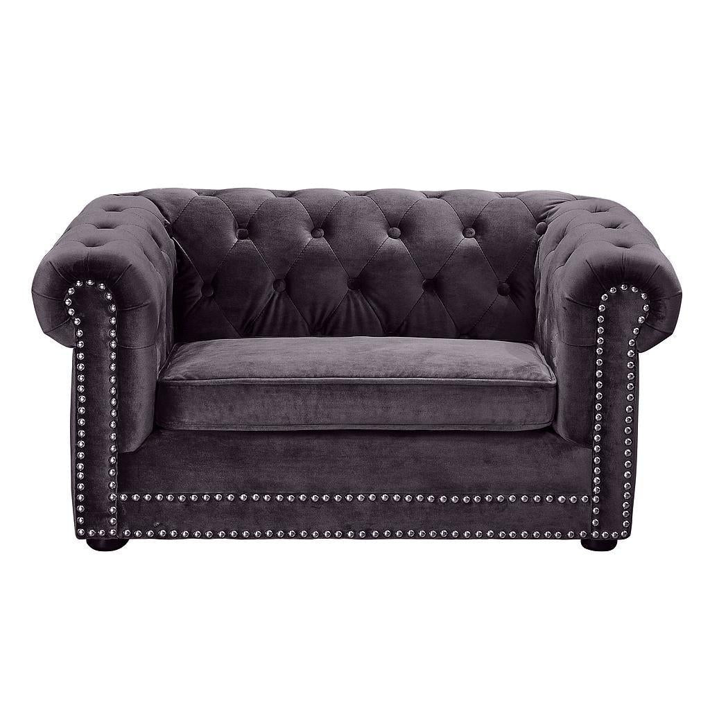 TOV Furniture Dachshund Collection Velvet Upholstered  Elevated Sofa Pet Dog Bed