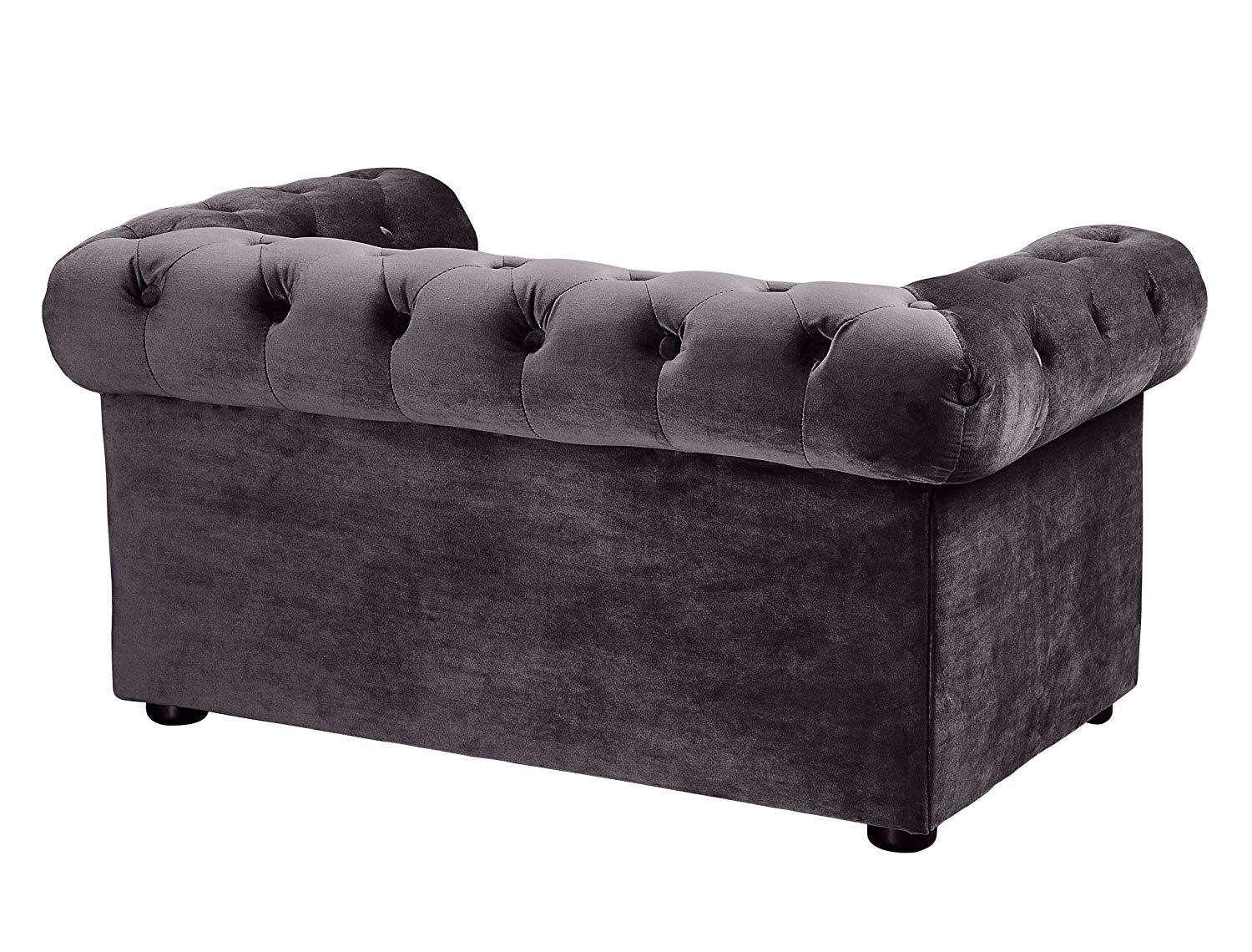 TOV Furniture Dachshund Collection Velvet Upholstered  Elevated Sofa Pet Dog Bed