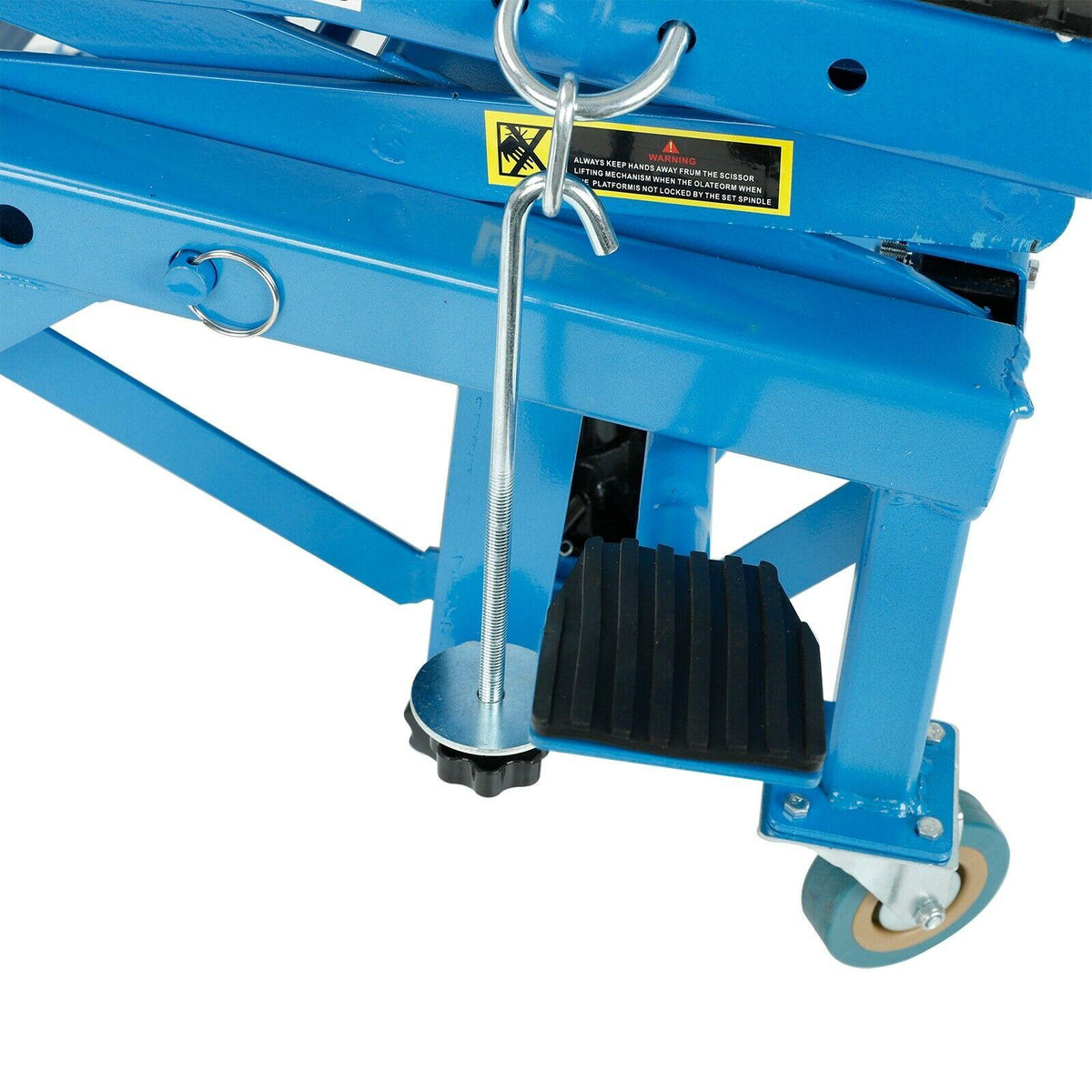 300lbs Heavy Duty Hydraulic Motorcycle Scissor Jack Lift with 4 Wheels