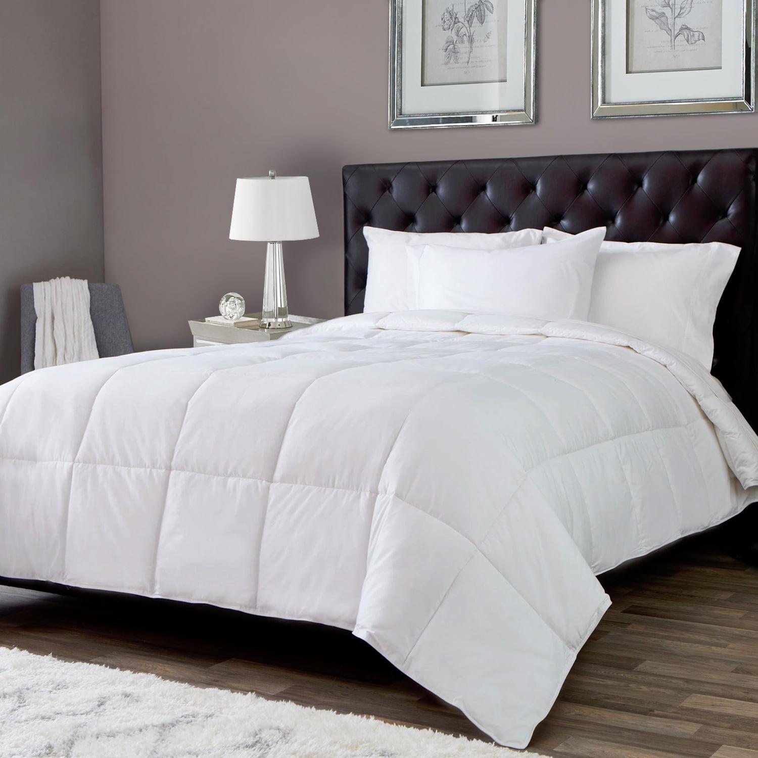 DOWNLITE 300 Thread Count Lightweight White Goose Down Alternative Comforter King
