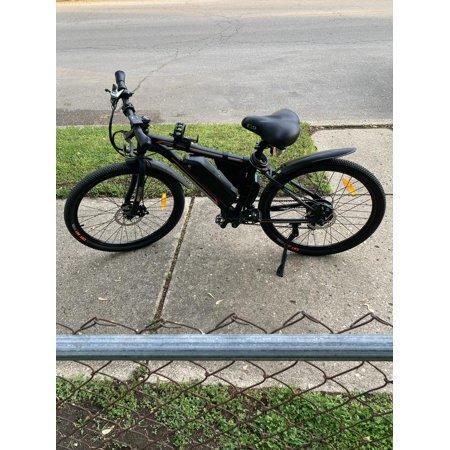 Black 26 In. 36V 350W Electric City Bicycle e-Bike Removable Battery 7 Speed Pedal Assist