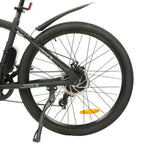 UL 26 In. 36 V 350 W 12.5 AH Black Electric City Snow Mountain Beach Bicycle  7 Speed Pedal Assist with Brushless Motor Cruiser