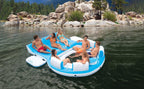 Inflatable Island Pool Lake Raft Float Lounger w/ AC Electric Air Pump
