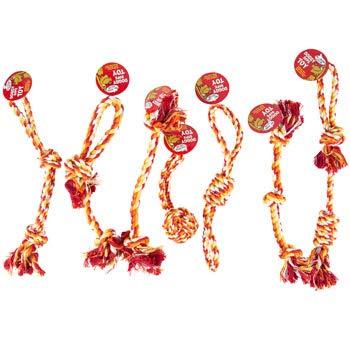 DollarItemDirect Dog Toy Rope Chews Assortment 7 Styles Sun Colors in PDQ, Case of 77