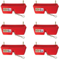 little giant ff16red 9 quart heavy duty plastic feed trough bucket fence feeder with clips for livestock &amp; pets, red (6 pack)