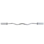 47" Bending Barbell Weightlifting Home Gym Equipment with 2 Clamps, Silver