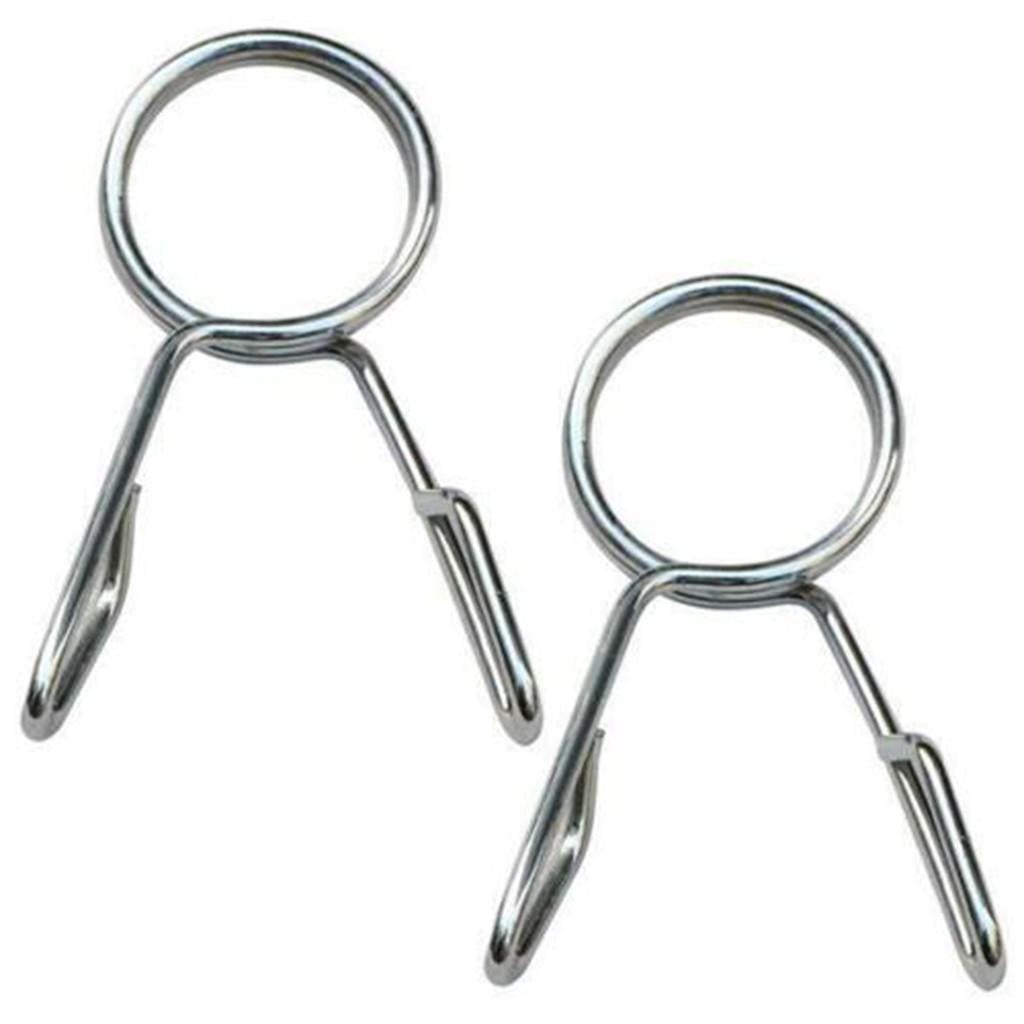 47" Bending Barbell Weightlifting Home Gym Equipment with 2 Clamps, Silver