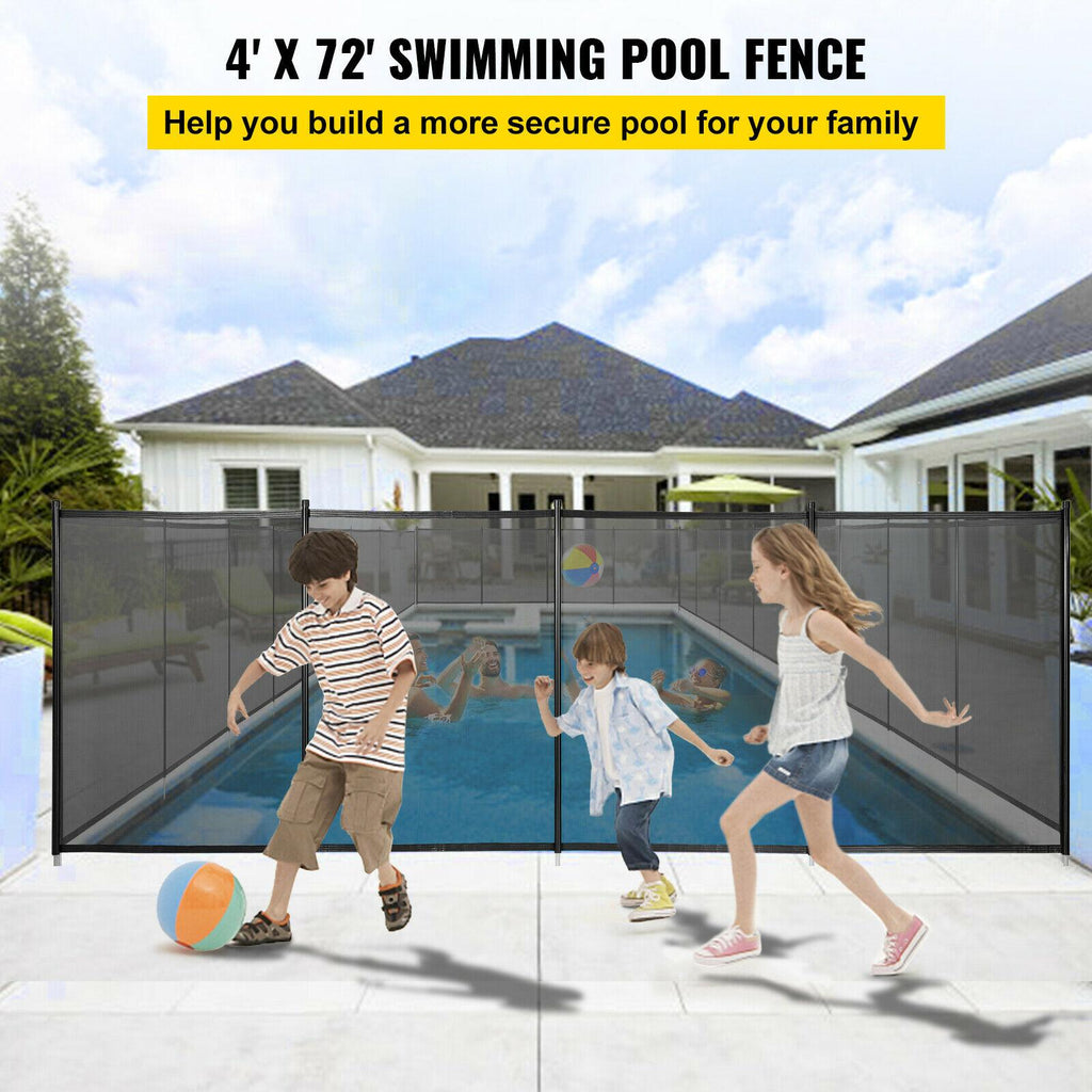 vevor 4ft x 72ft pool fence swimming fence in ground life saver fence portable